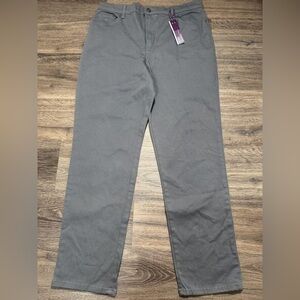 Gloria Vanderbilt Amanda Jeans Gray Tapered High Rise NWT Size 14